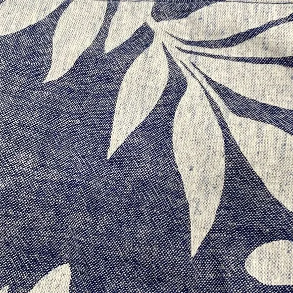 Old Navy Everyday Shorts Linen Blend Tropical Hawaiian Print Chambray Pockets Bl - Picture 8 of 10